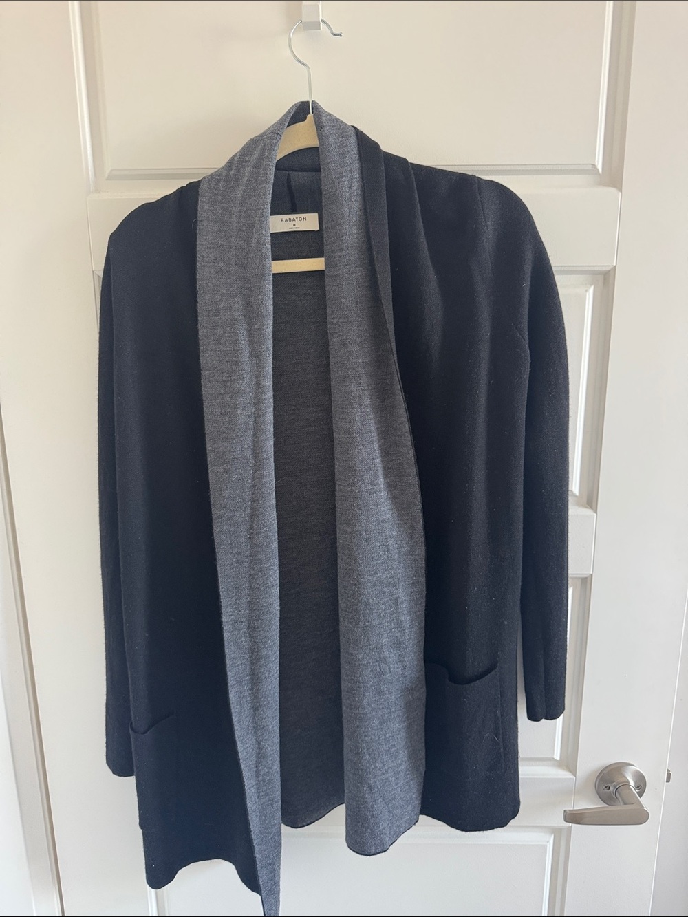Babaton Gray Open-Front Cardigan